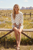 Polka Dot Relaxed Fit Heavy Scuba Top and Shorts Set