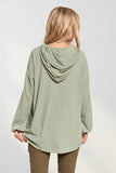 LONG PUFF SLEEVES HOODIE TUNIC TOP - RET3056PD