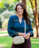 Sloane Studded Crossbody Gold Shimmer