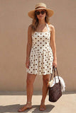 Polka Dot Halter Mini Dress