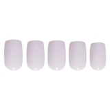 Lilac Gray Press-On Nails | Short Squoval Solid Holiday