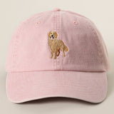 Golden Retriever Embroidered Pigment Dyed Baseball Cap