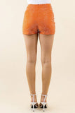 CP6126A-1 - RHINESTONE ZIP SHORTS