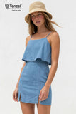 Tencel™ Ruffle Dress With Side Slits