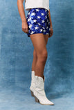 MID-RISE STAR SEQUINS SHORTS