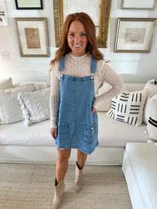 Kelsie Denim Overall Dress