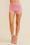 CP6126A-1 - RHINESTONE ZIP SHORTS