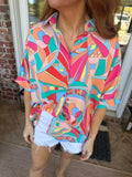 Meredith Abstract Blouse
