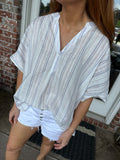 Lucy Striped Linen Top