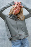 HOODIE LONG SLEEVE THUMBHOLE FRENCH TERRY TOP
