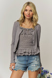 POLKA DOT RUFFLE CAMI & CARDIGAN - RET4276