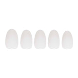 White Swan Press-On Nails | Short Oval Solid Holiday Nails