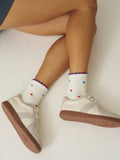 USA Mini Heart Petal Grip Sock, Pilates Socks