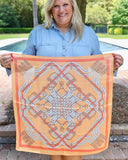 Diane Equestrian Print Scarf Orange