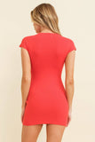 KNIT CAP SLEEVE GAMEDAY MINI DRESS