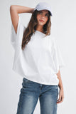 8550HN Boxy Dolman Short Sleeve Top