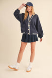 IST6168 KNIT CARDIGAN AND SKIRT SET