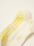 Mini Bow Petal Grip Sock [Butter], Pilates Socks