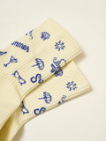 Vintage Summer Grip Sock, Pilates Socks