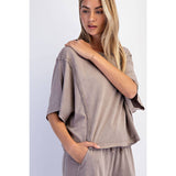 MINERAL WASHED BOXY TOP