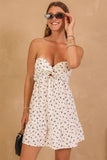 Floral Twist Bandeau Mini Dress