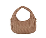 Petite woven hobo crossbody bag