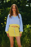 Solid Terry Mini Skirt With Built In Shorts Lining