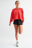 Crescent Pima Cotton Open Back Long Sleeve Tee