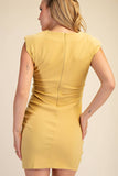 Ruched Fitted Mini Dress