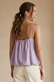 Billowy Cami Top With Bubble Hem