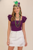 Spring Ruffle Tiered Sweater Top