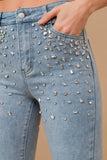 80186P-Rhinestone Denim Jeans
