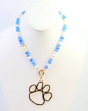 McLane Stone Necklace with Toggle Blue White