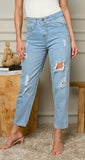 Charlie Distressed High Rise Jeans