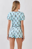 CT10047-Scalloped Detail Floral Print Crop Top