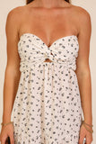 Floral Twist Bandeau Mini Dress