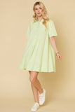 Solid Shirt Dress