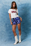 MID-RISE STAR SEQUINS SHORTS