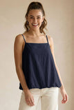 Billowy Cami Top With Bubble Hem