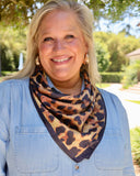 Dixie Leopard Print Scarf Brown