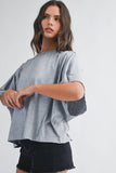 8550HN Boxy Dolman Short Sleeve Top