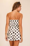 Polka Dot Strapless Romper