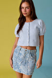 PC19323 Short Sleeve Button Front Cardigan