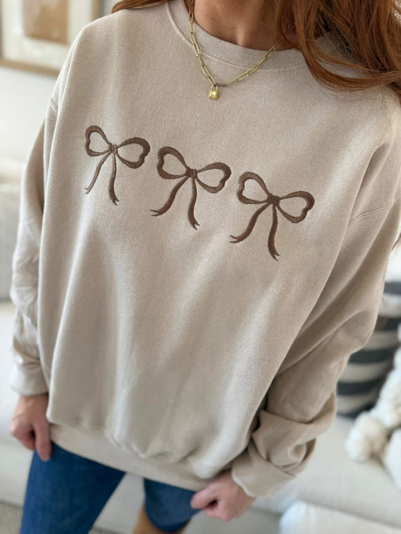 Sandstone Bow Sweatshirt