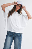 8550HN Boxy Dolman Short Sleeve Top