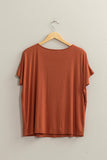 V Neck Dolman Short Sleeve Top