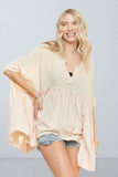 OVERSIZED MINERAL WASHED FLARE TOP - RET3482