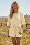 Polka Dot Relaxed Fit Heavy Scuba Top and Shorts Set