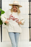 LESW3439 - X-MAS DECOR ACCENT SWEATER TOP