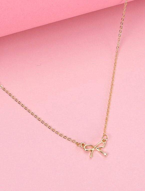 Mini Bow Charm Necklace